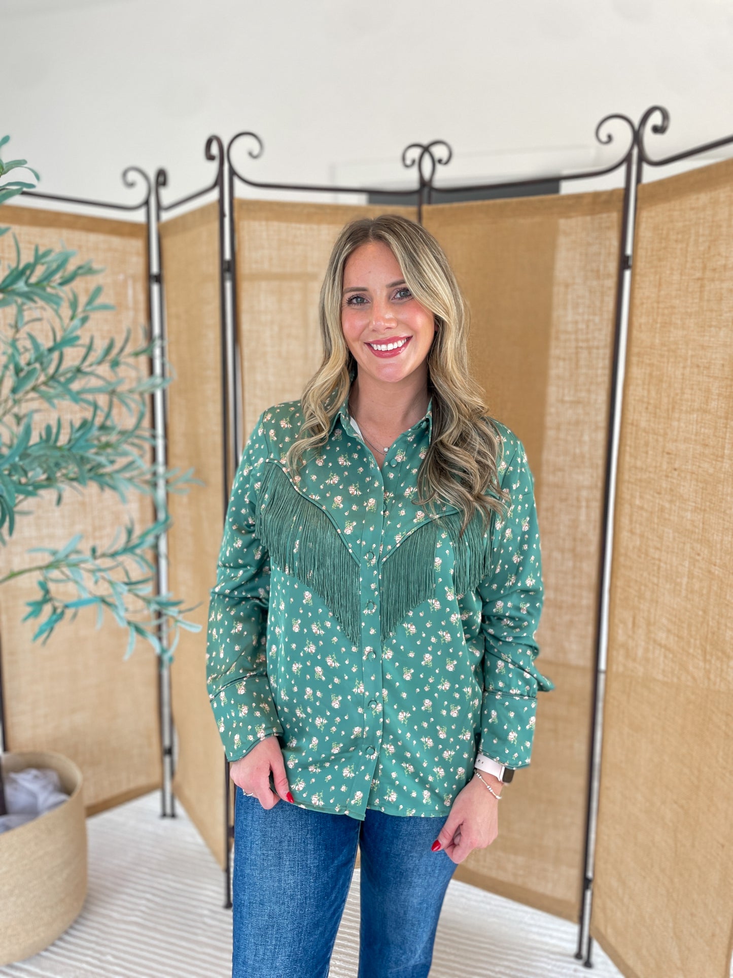 Nash Silk Fringe Top