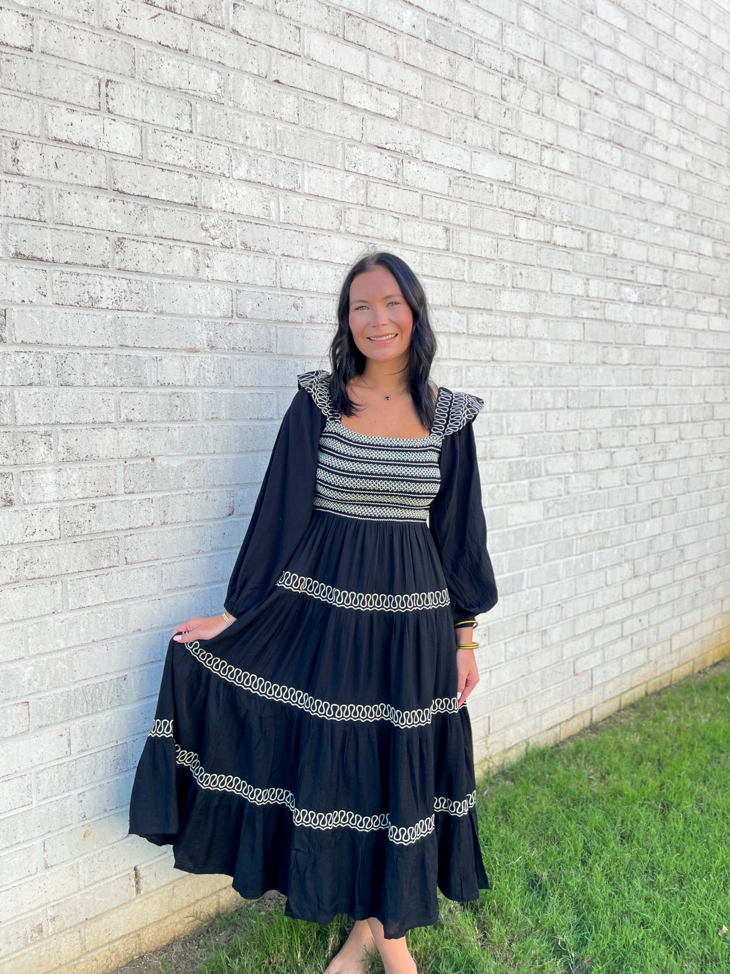 Lennox Puff Sleeve Midi Dress