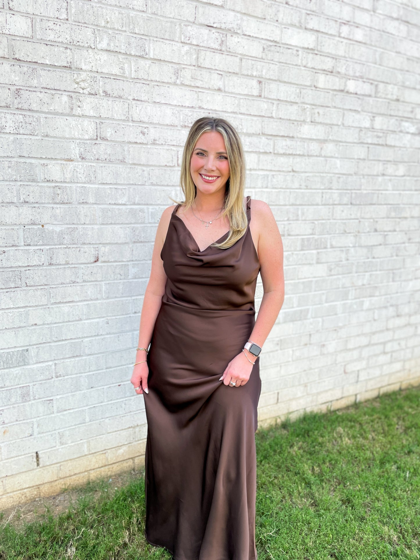 Clover Satin Maxi Dress