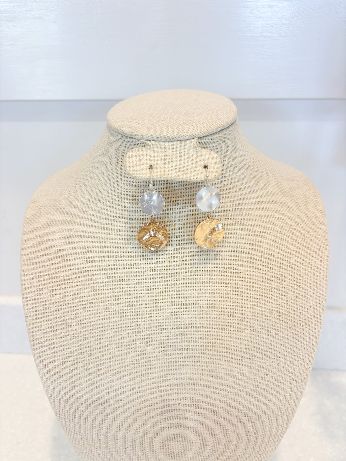 Mixed Metal Matte Earring