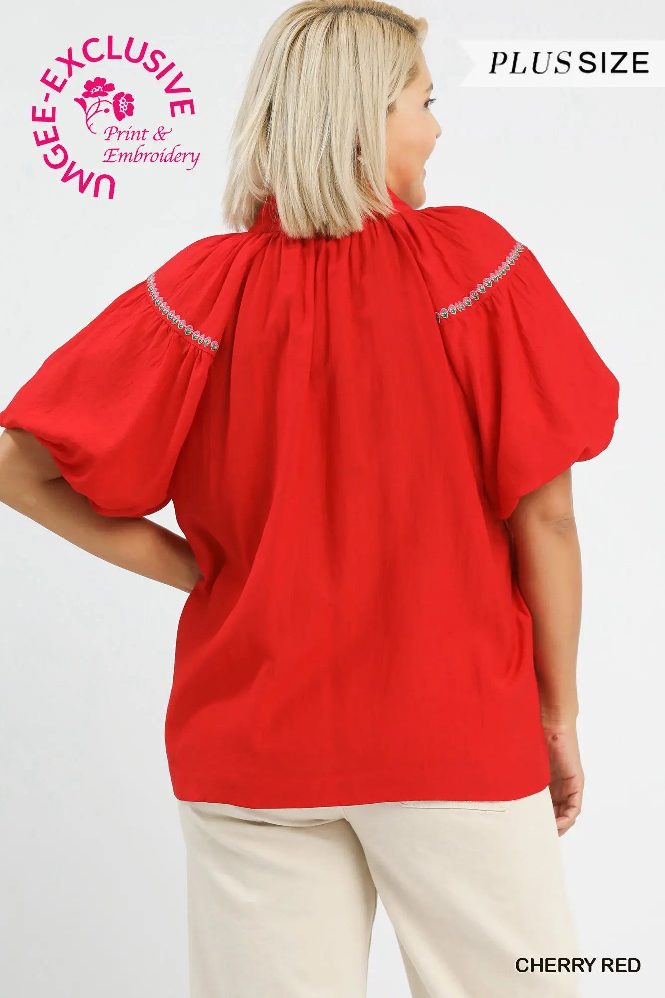 Evie Puff Sleeve Blouse - PLUS