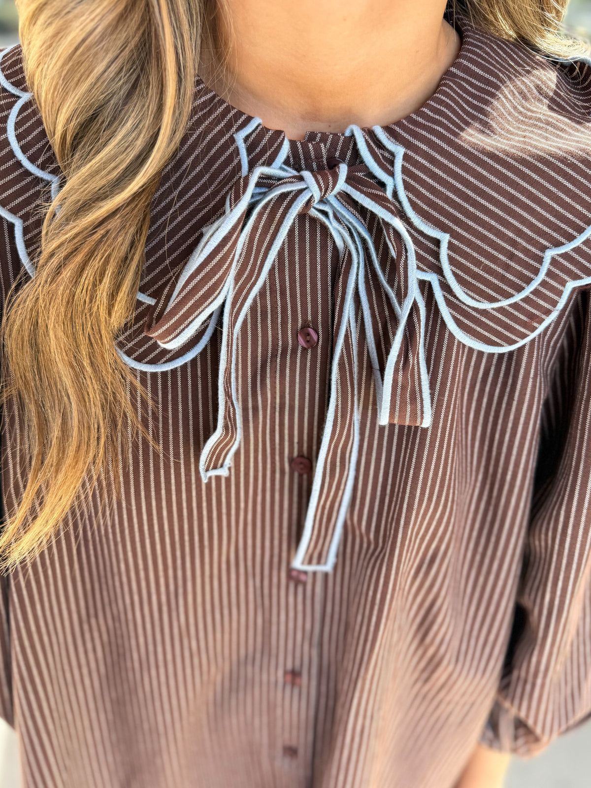 Scalloped Peter Pan Collar Mini Dress