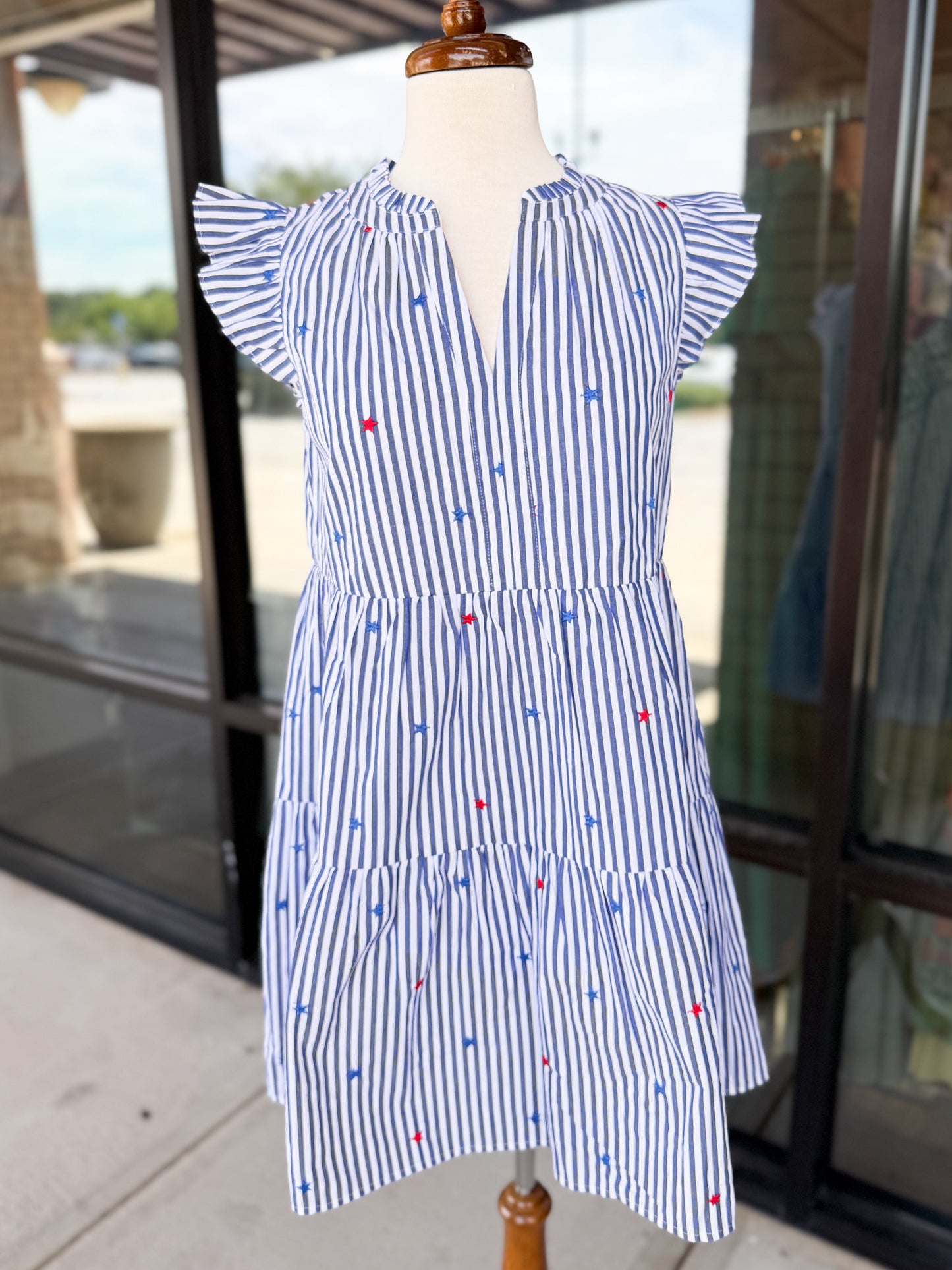 Star embroidered Mini Dress