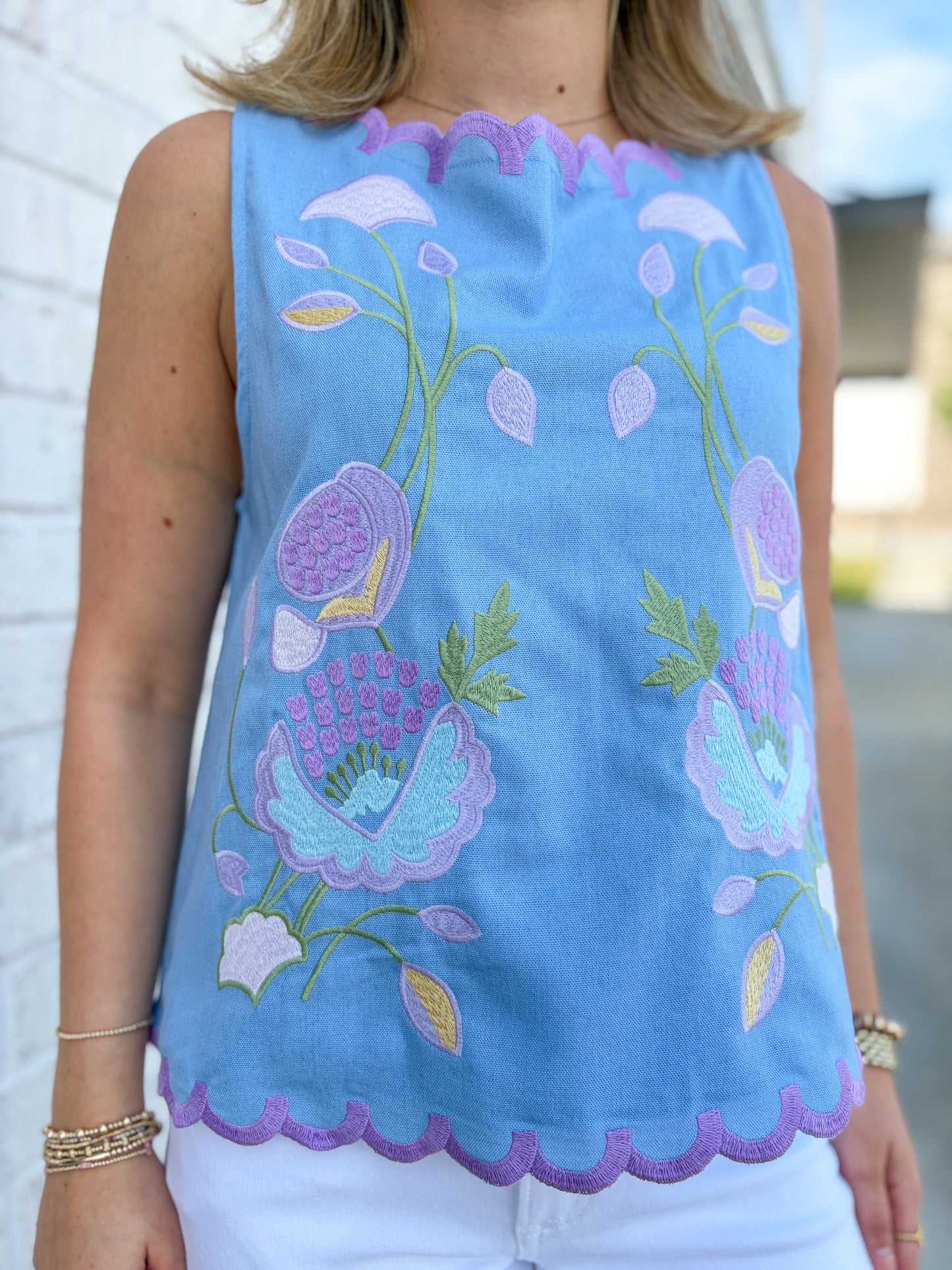 Mickie Embroidered Top