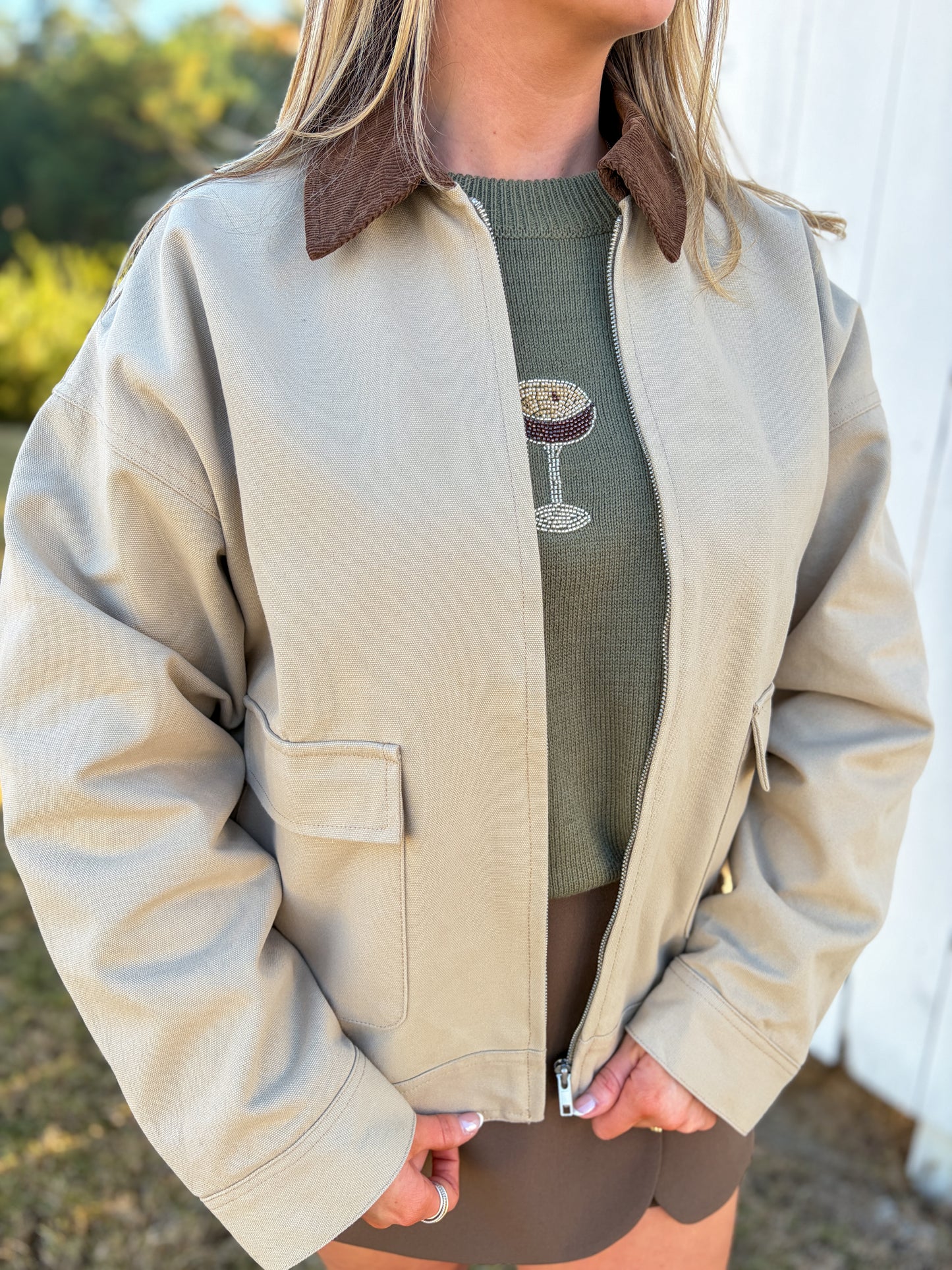 Corduroy Collared Barn Jacket