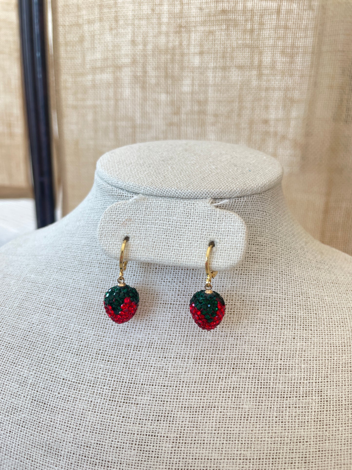 Strawberry Rhinestone Earrings