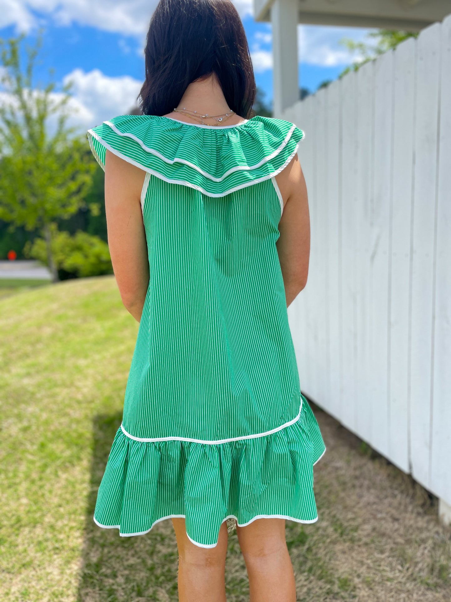 Adeline Ruffle Neck Dress