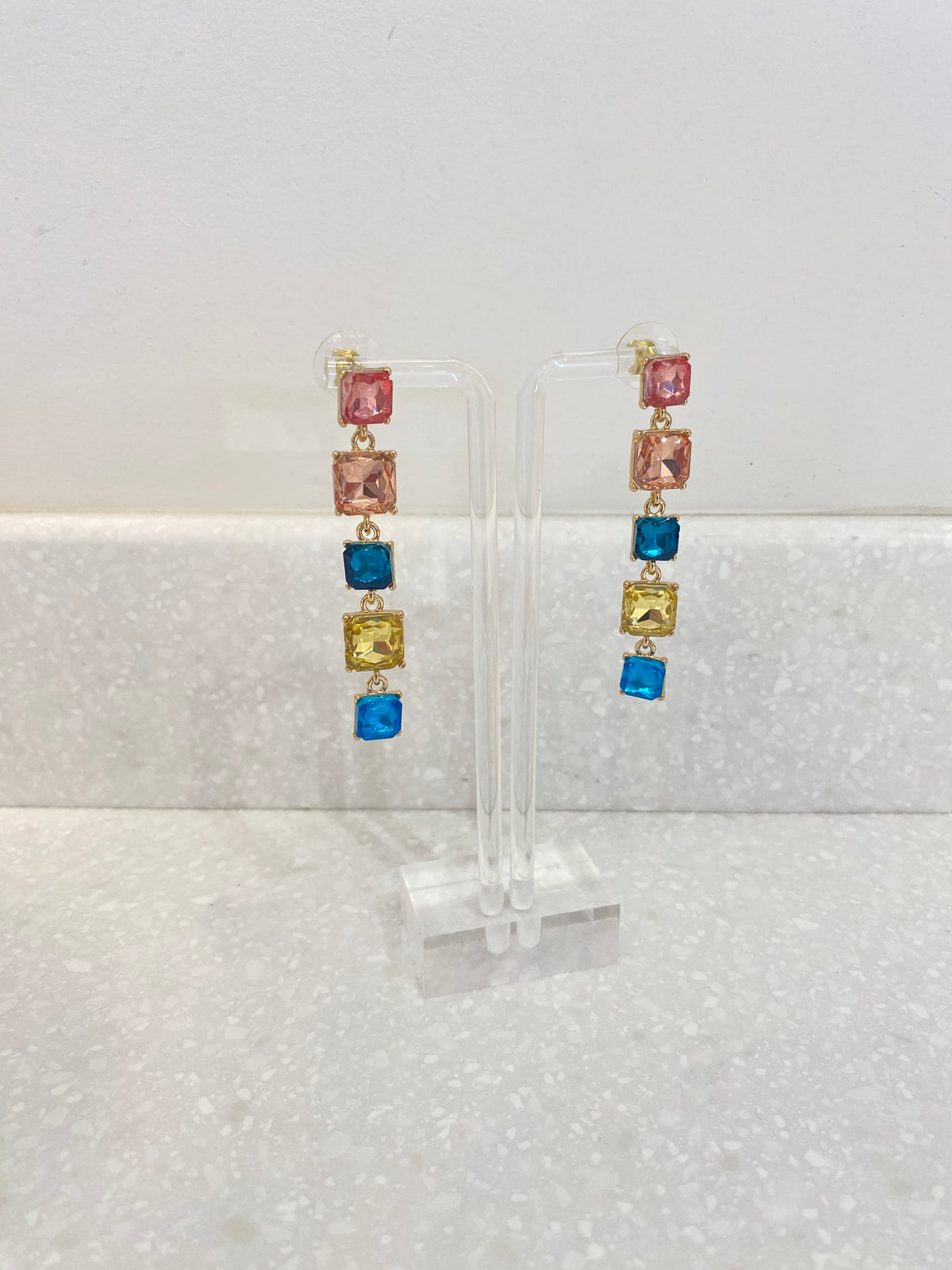 Colorful Jewel Dangle Earrings
