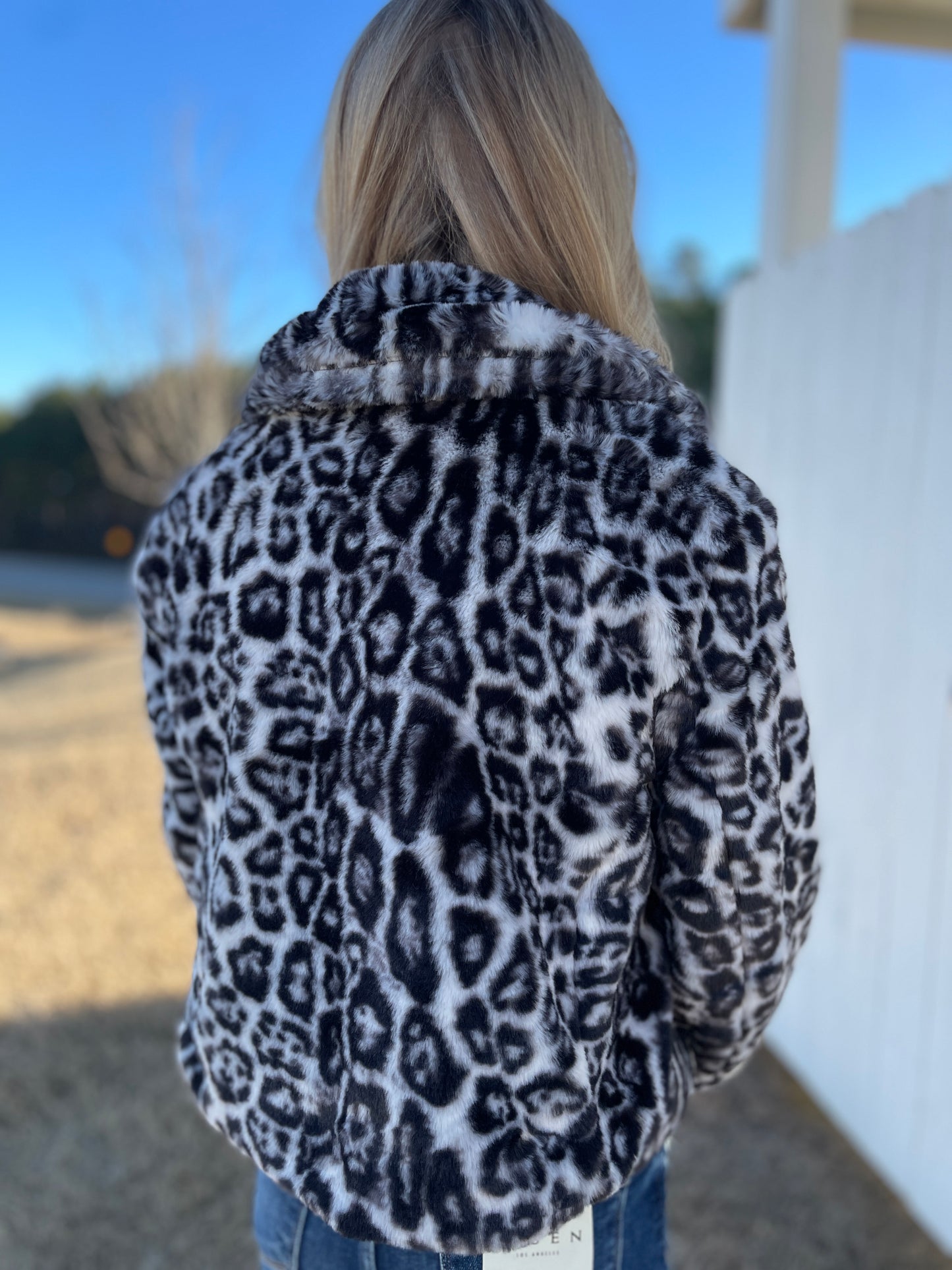Leopard Print Fuzzy Jacket
