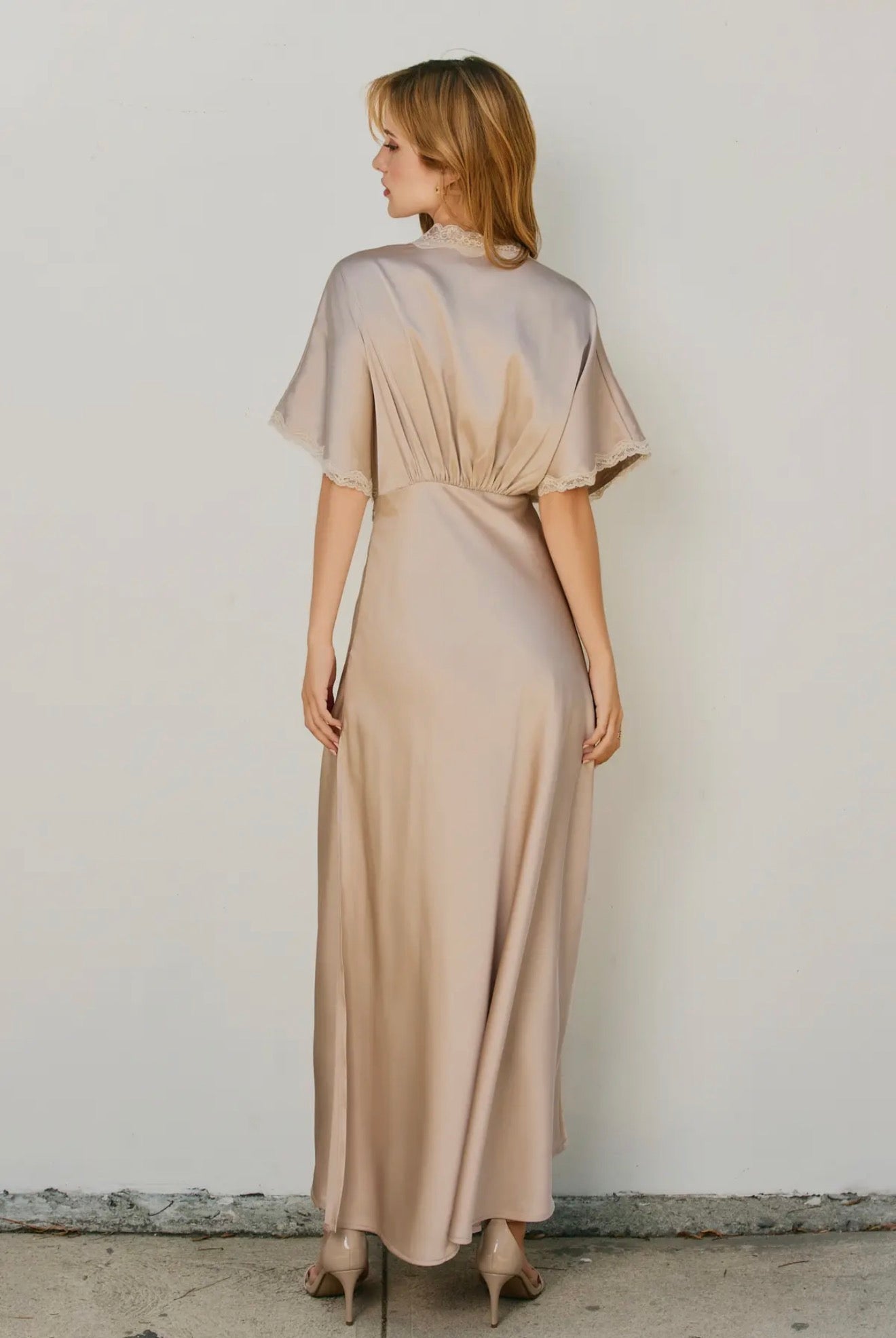 Knox Satin Lace Maxi Dress