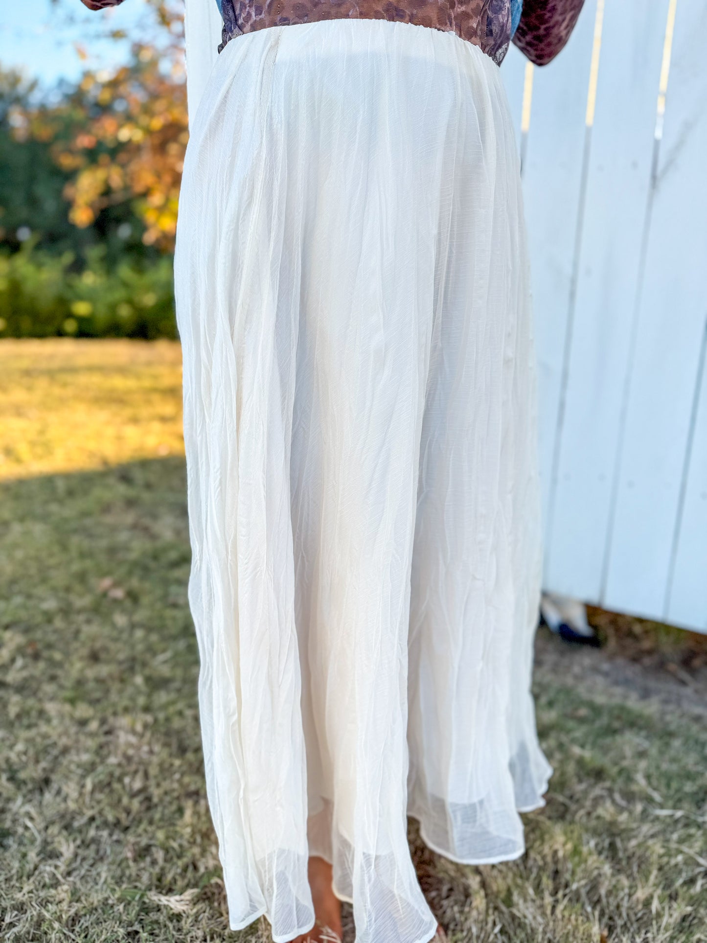 Linen Loose Midi Skirt