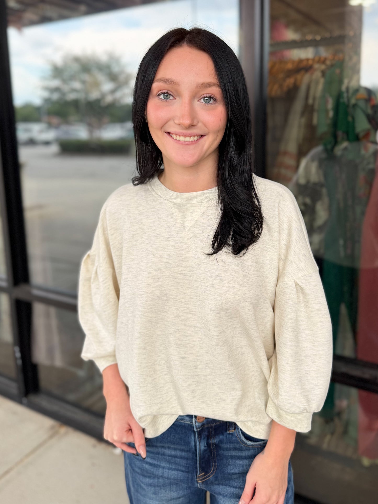 Puff Sleeve Soft Stream Top