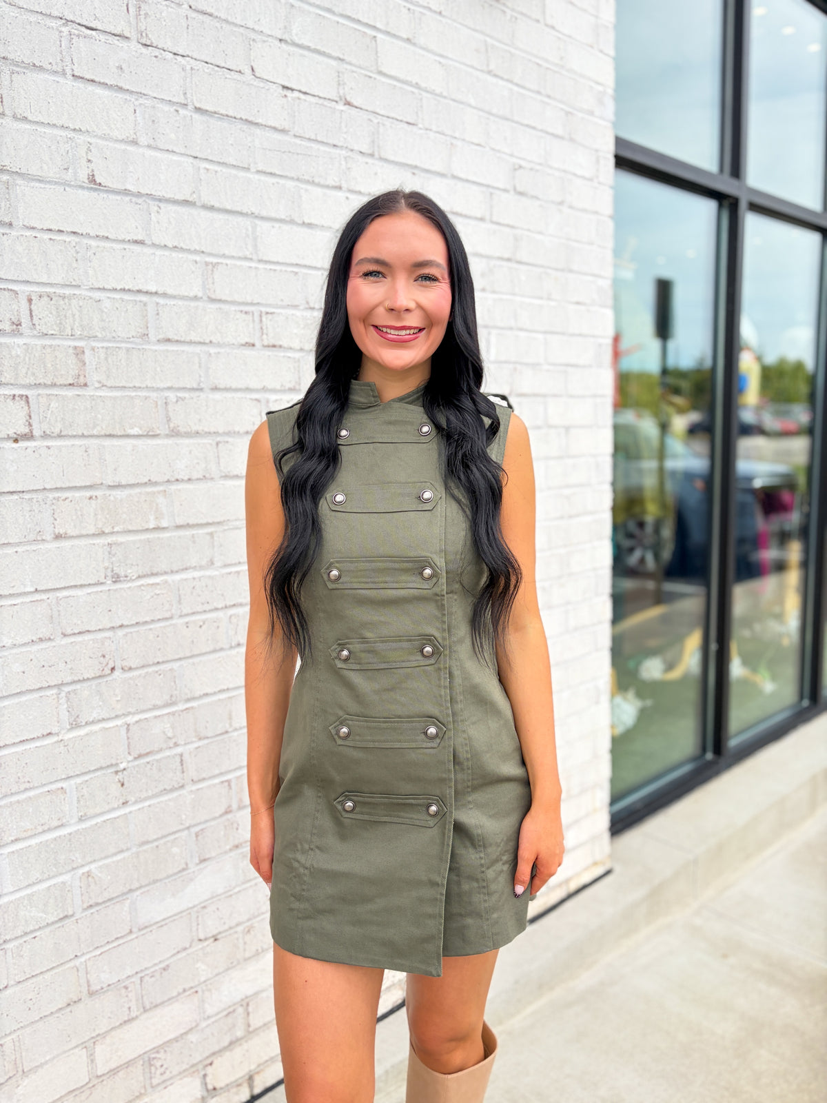 Eliza Button Down Mini Dress