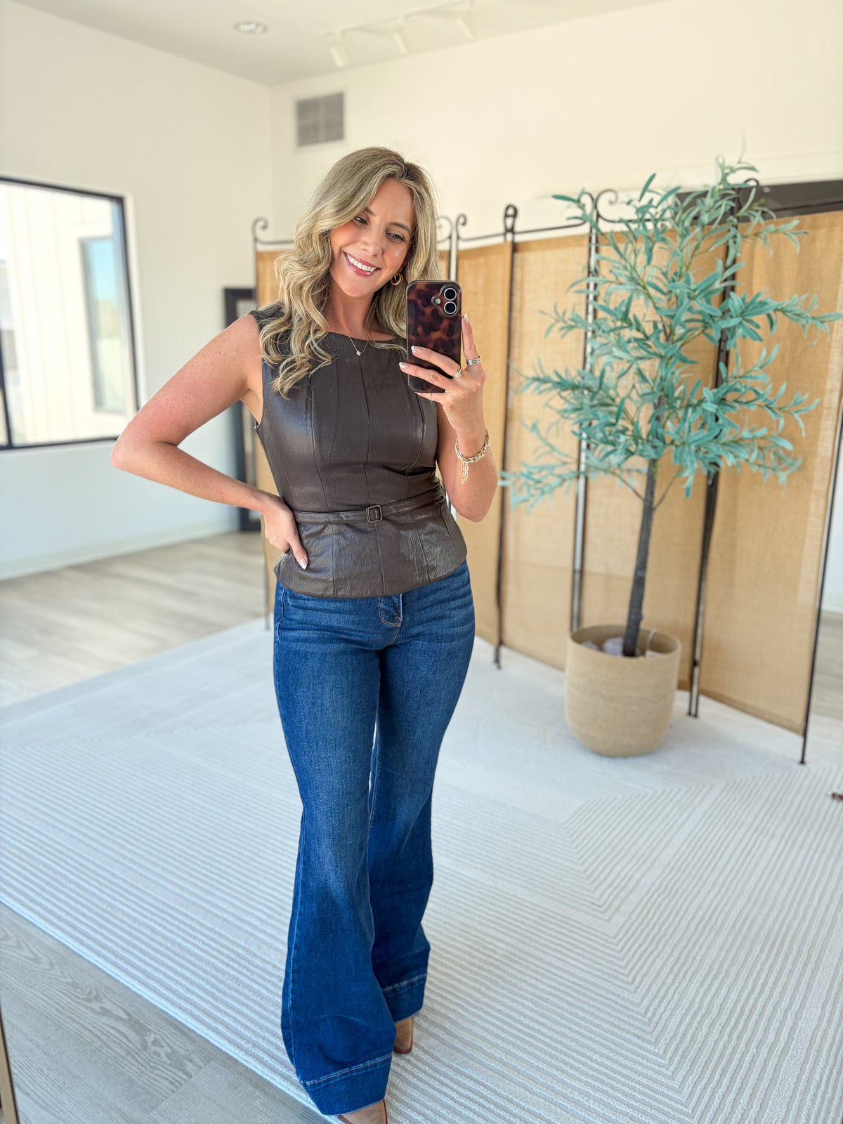 Venessa Leather Top