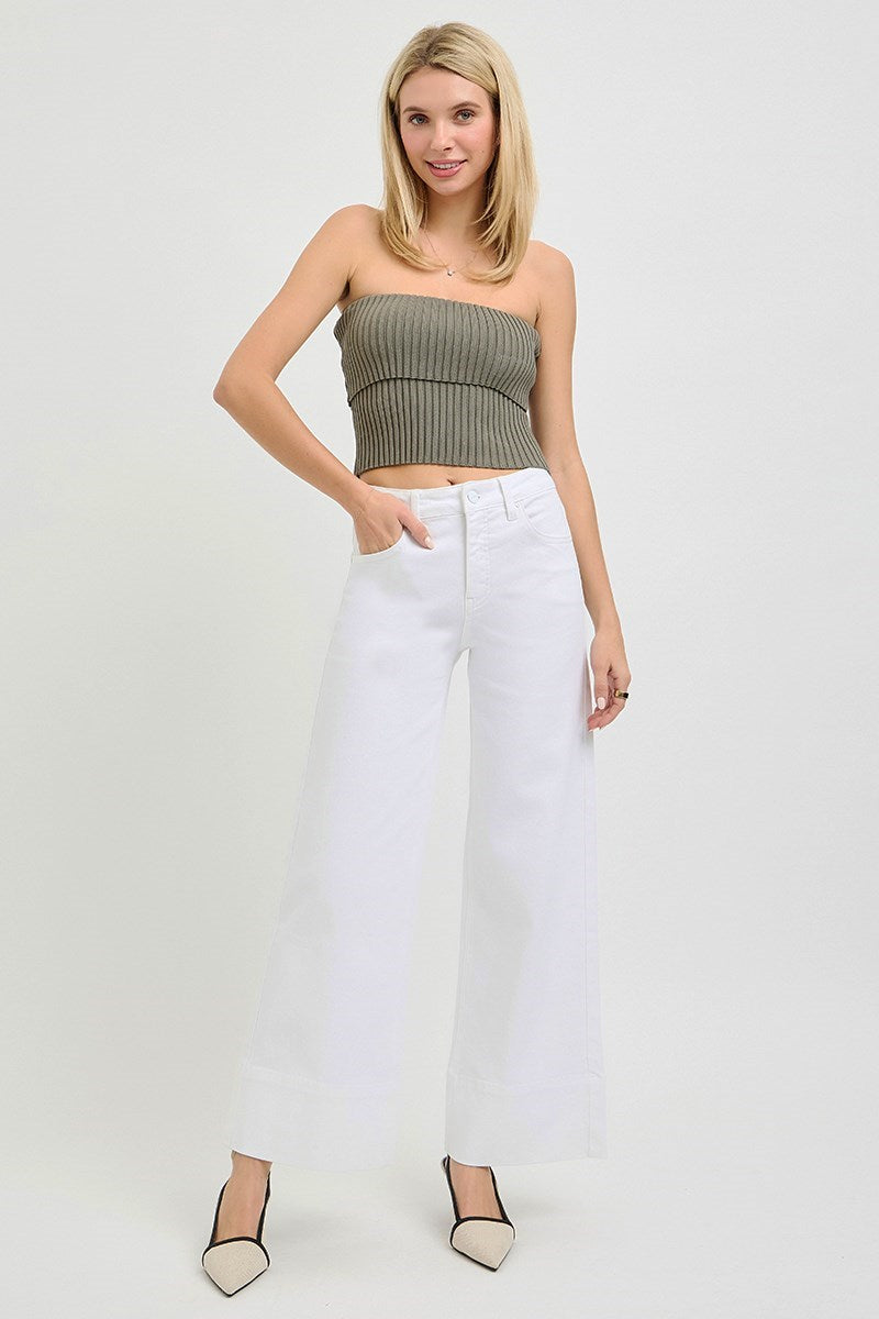 Risen High Rise Cropped Jeans