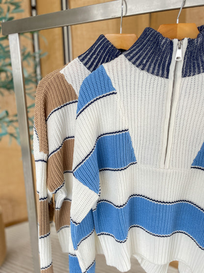 Joey Stripped Quarter-Zip