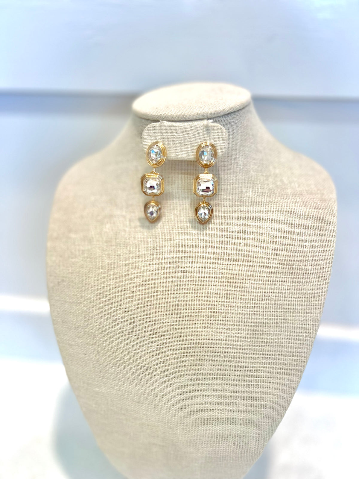Tiered Rhinestone Earrings