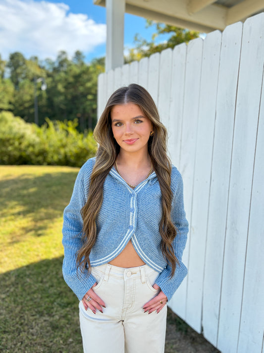 Collared Knit Cardigan