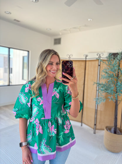 Jace Patterned Blouse