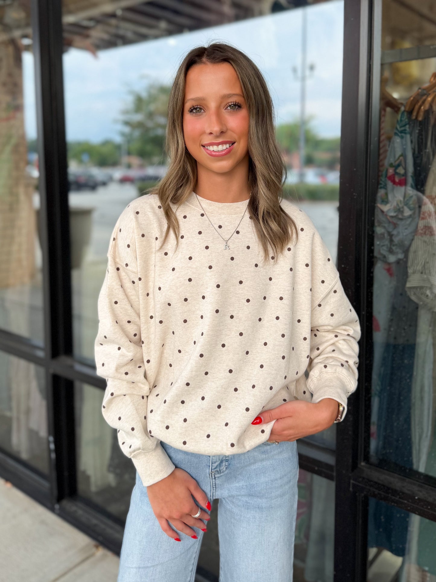 Polka Dot Crewneck