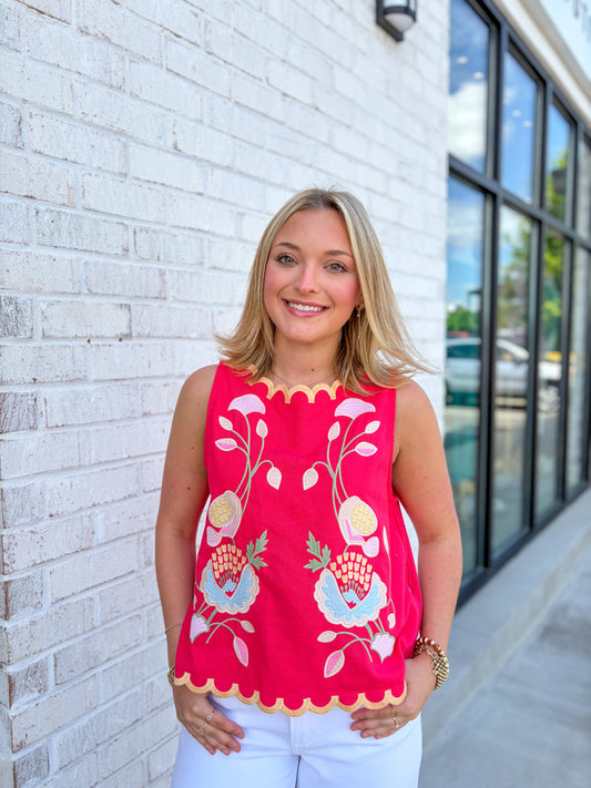 Mickie Embroidered Top