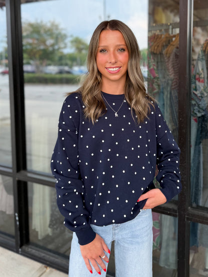 Polka Dot Crewneck