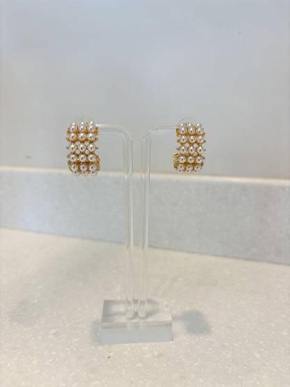 Pearl Hoop Earrings
