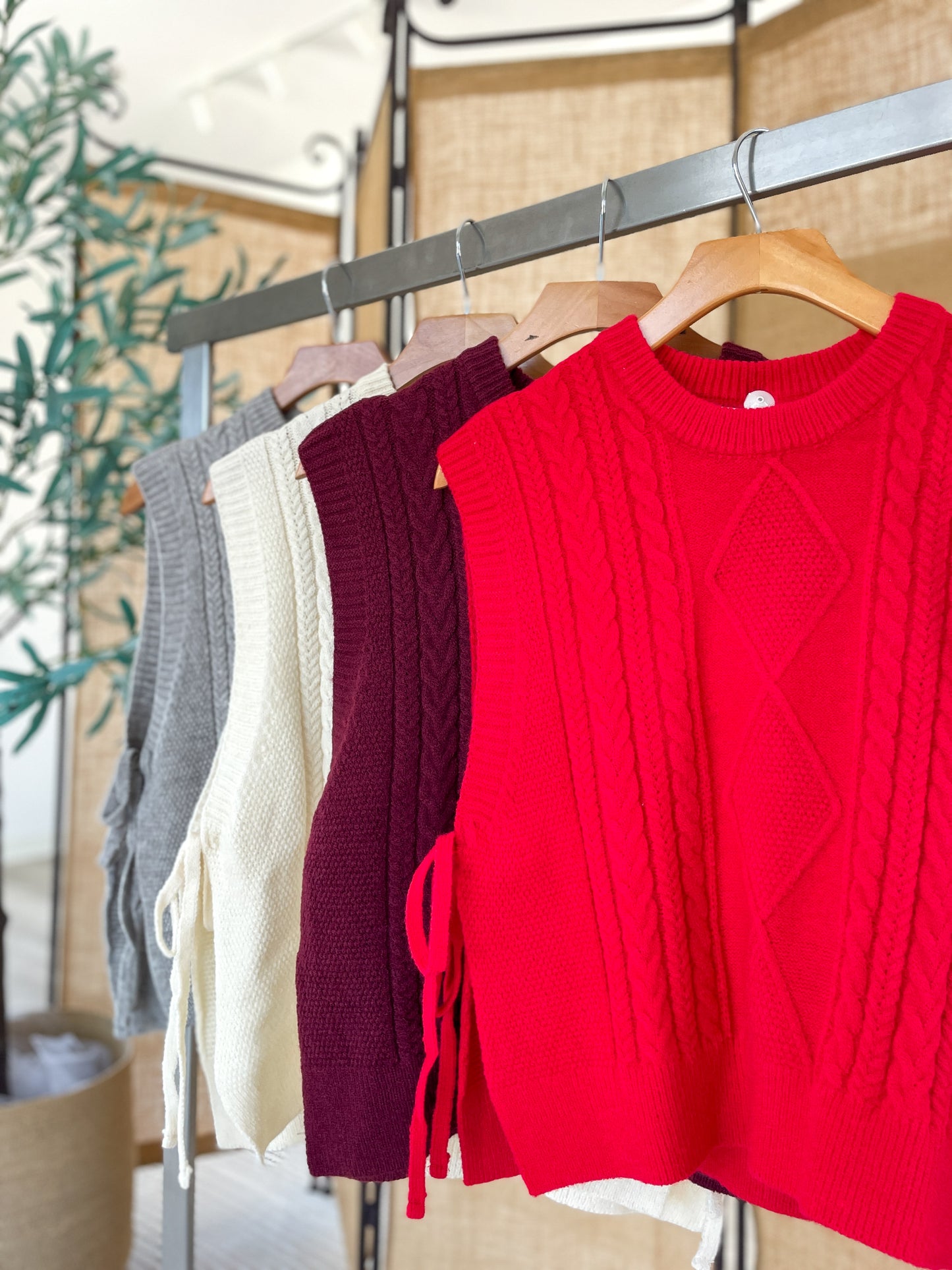 Side Tie Sweater Top