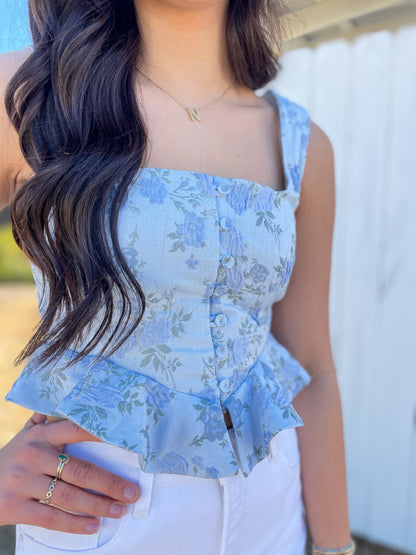 Frances Button Corset Top
