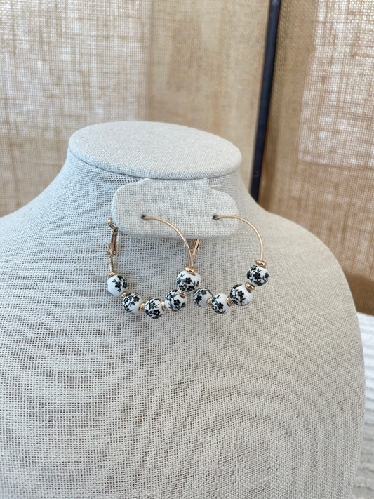 Beaded Hoop Earrings