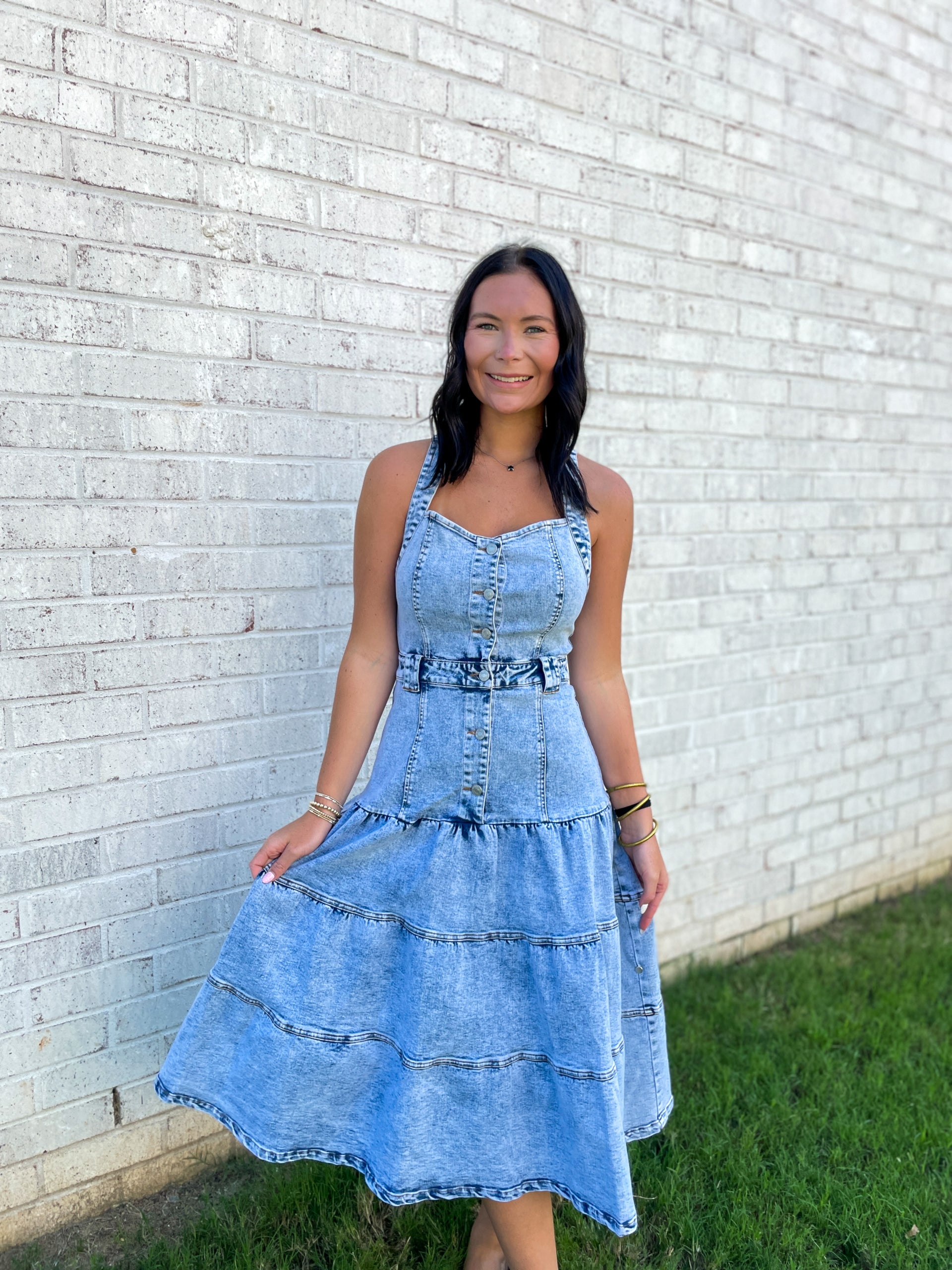 denim dresses midi Blakely Denim Midi Dress – My Story