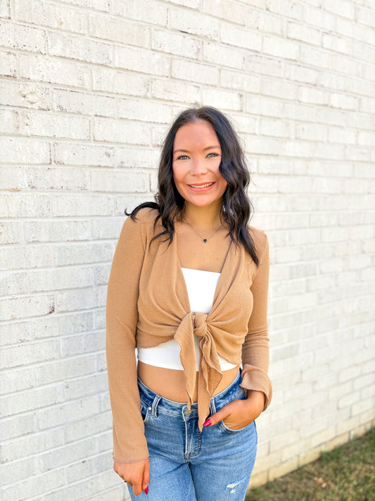 Front Tie Crop Top