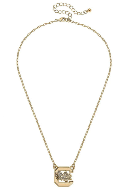 Carolina Gamecocks Gold Necklace