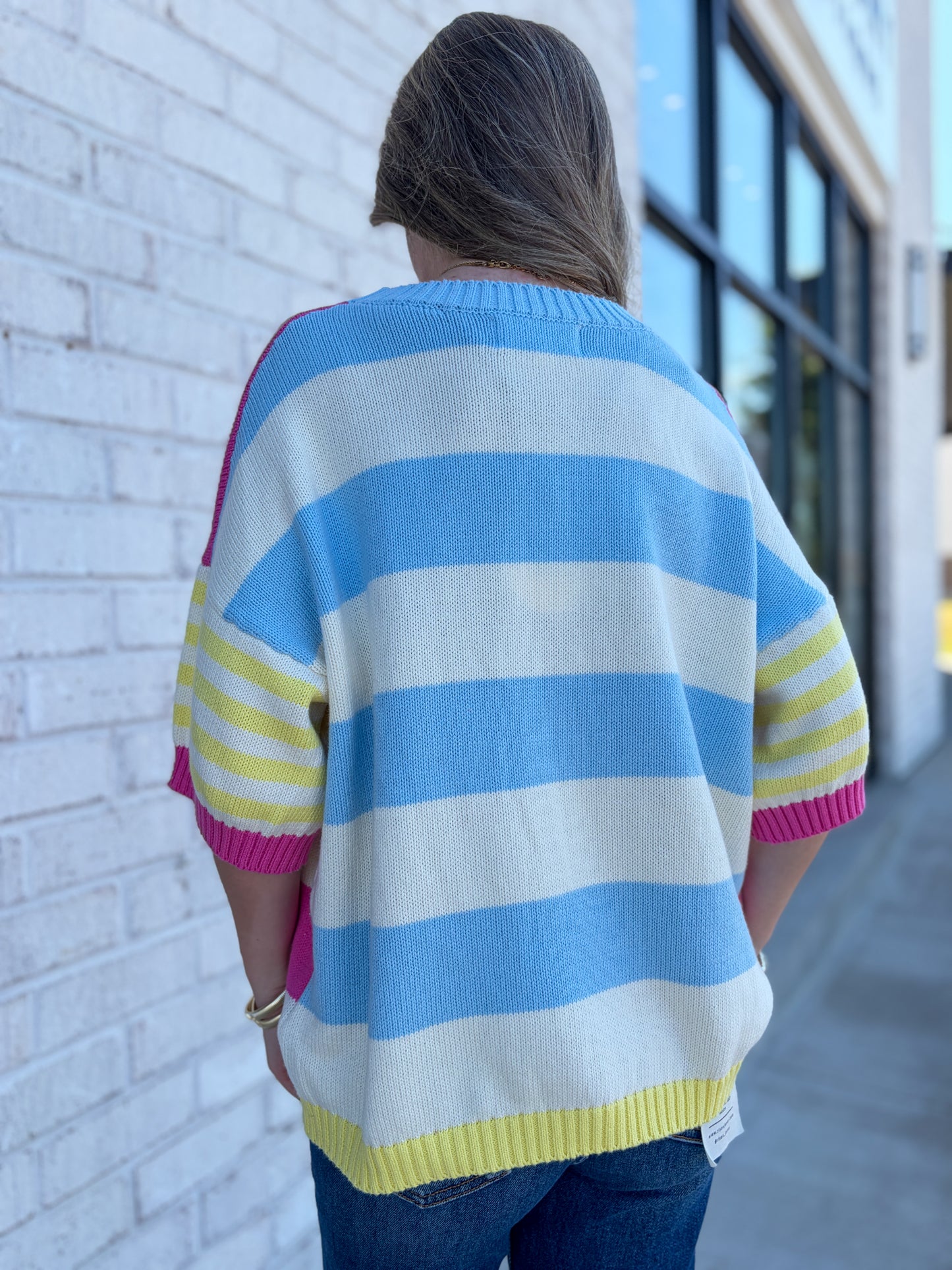 Colorful Striped Knit Top