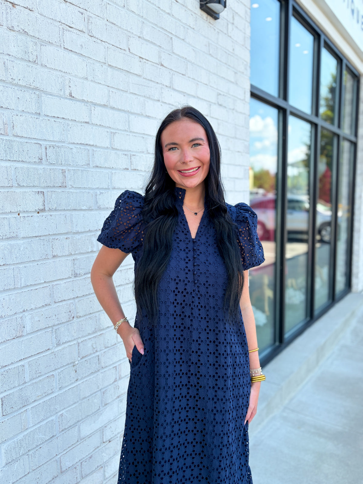 Lowen Eyelet Maxi Dress