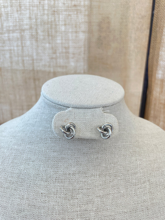 Have me in a Knot Silver Earrings