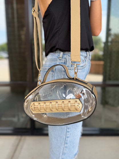 Football Clear Stadium Bag - Gold