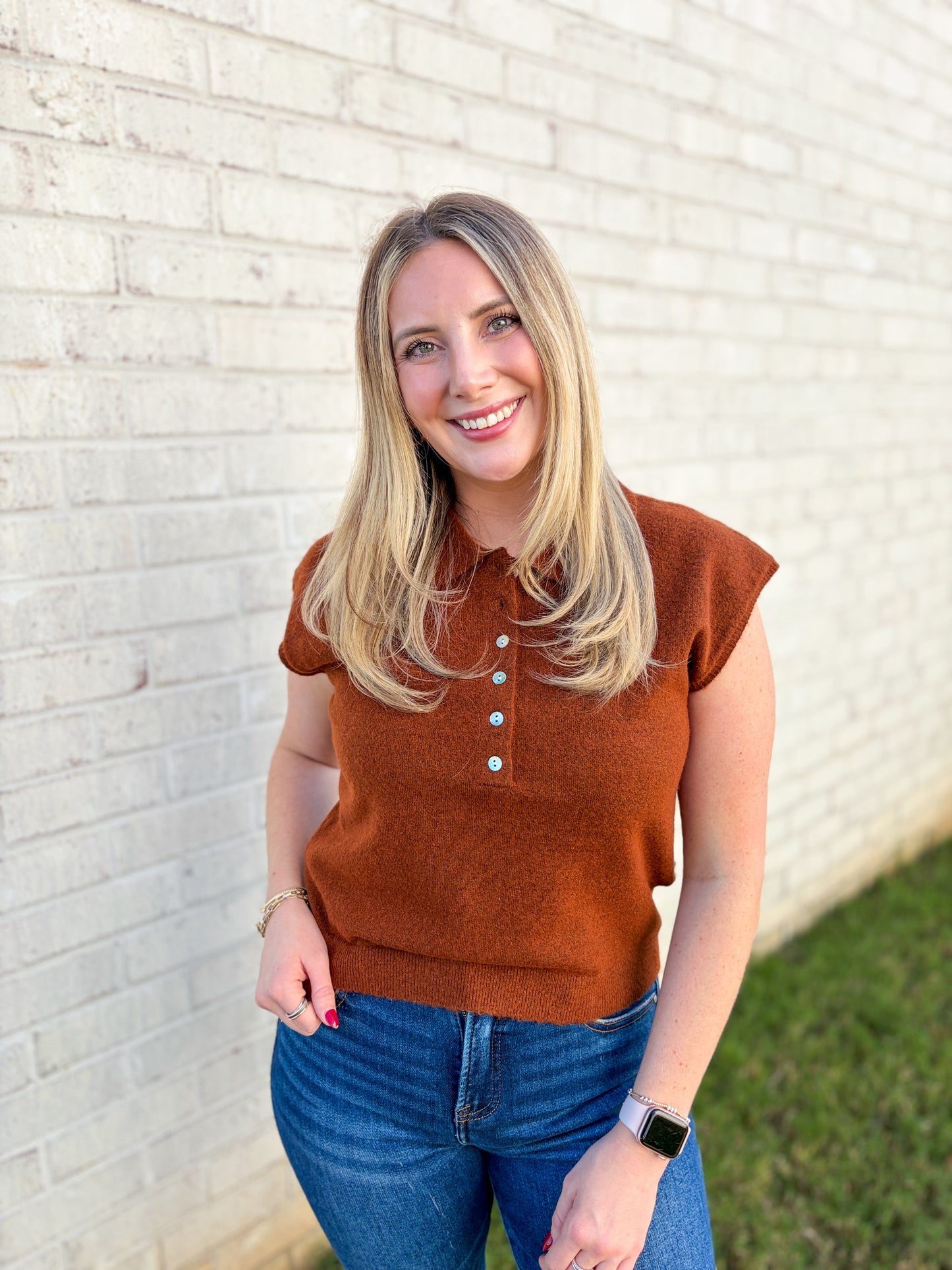 Teddy Button Up Top