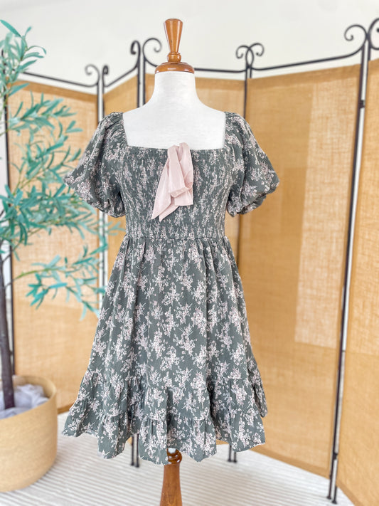 Fiona Puff Sleeve Printed Dress