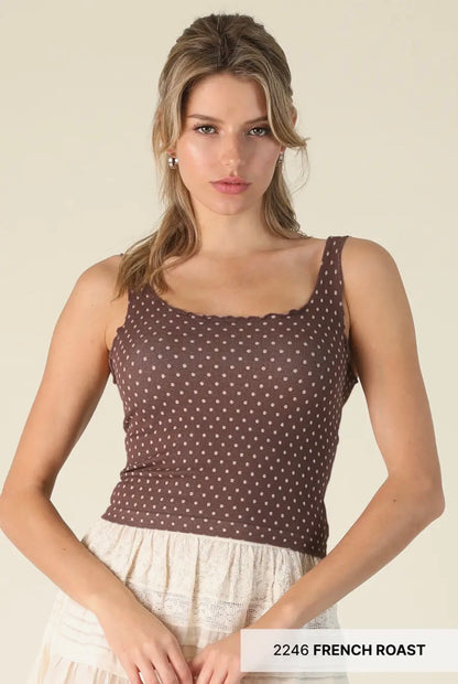 Polka Dot One Size Tank Top