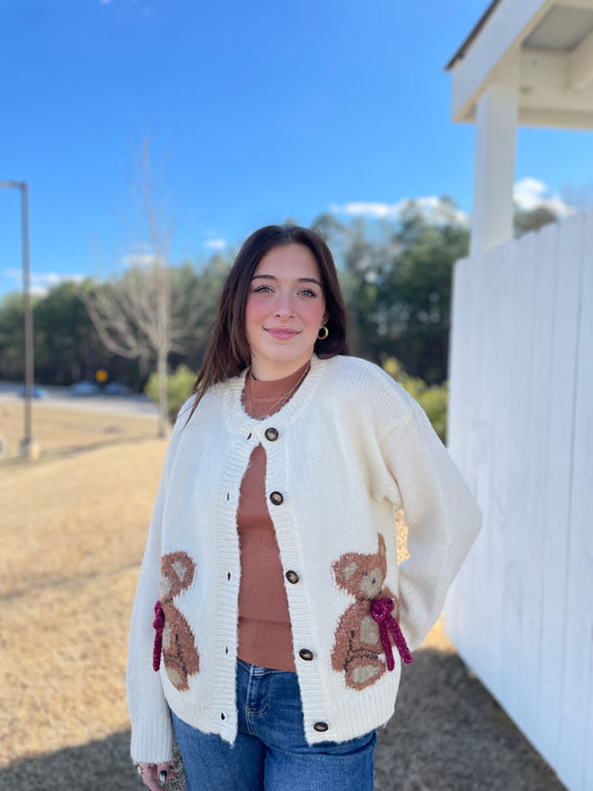Teddy Bear Button Up Cardigan
