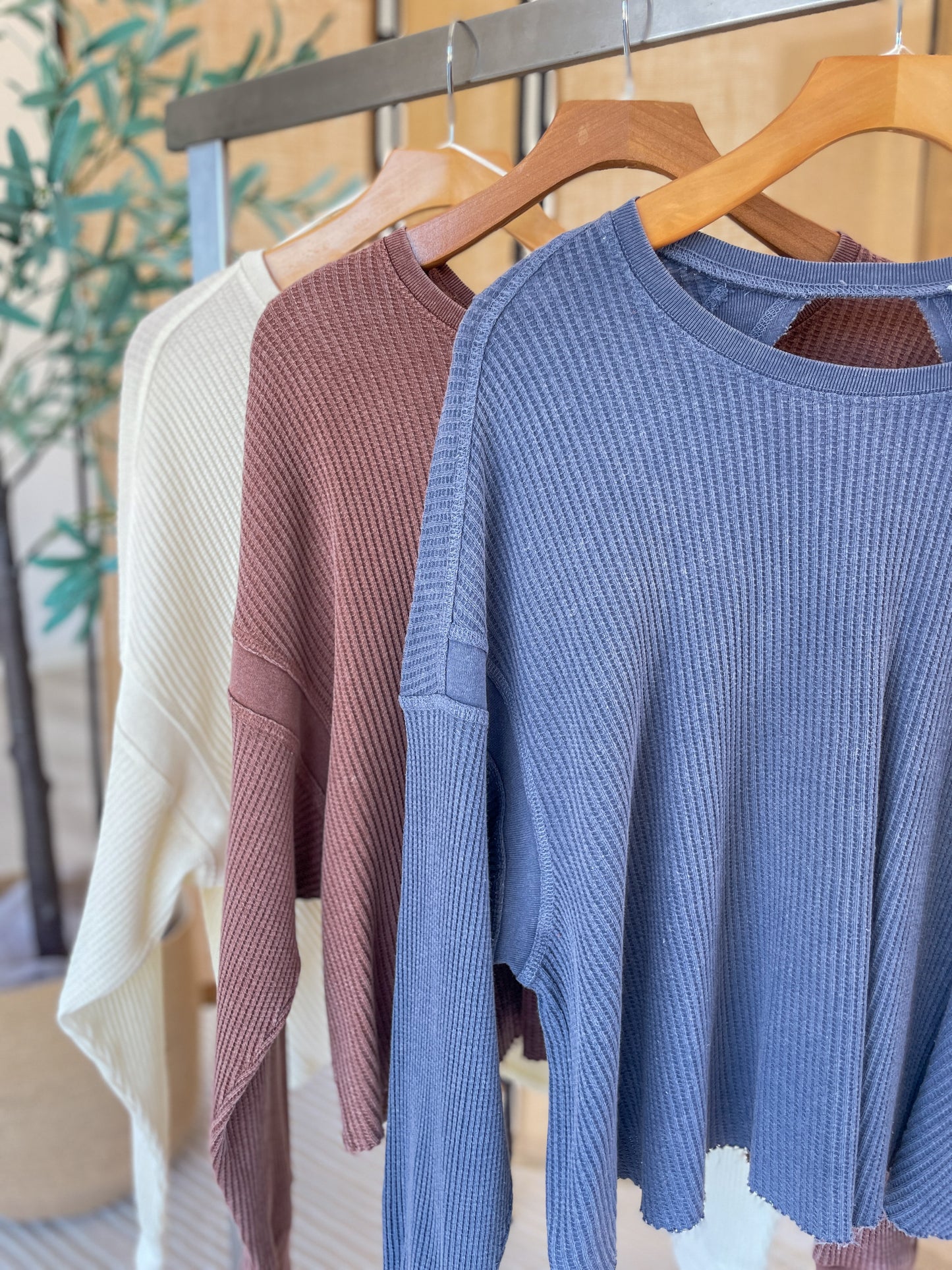 Waffle Open Back Top