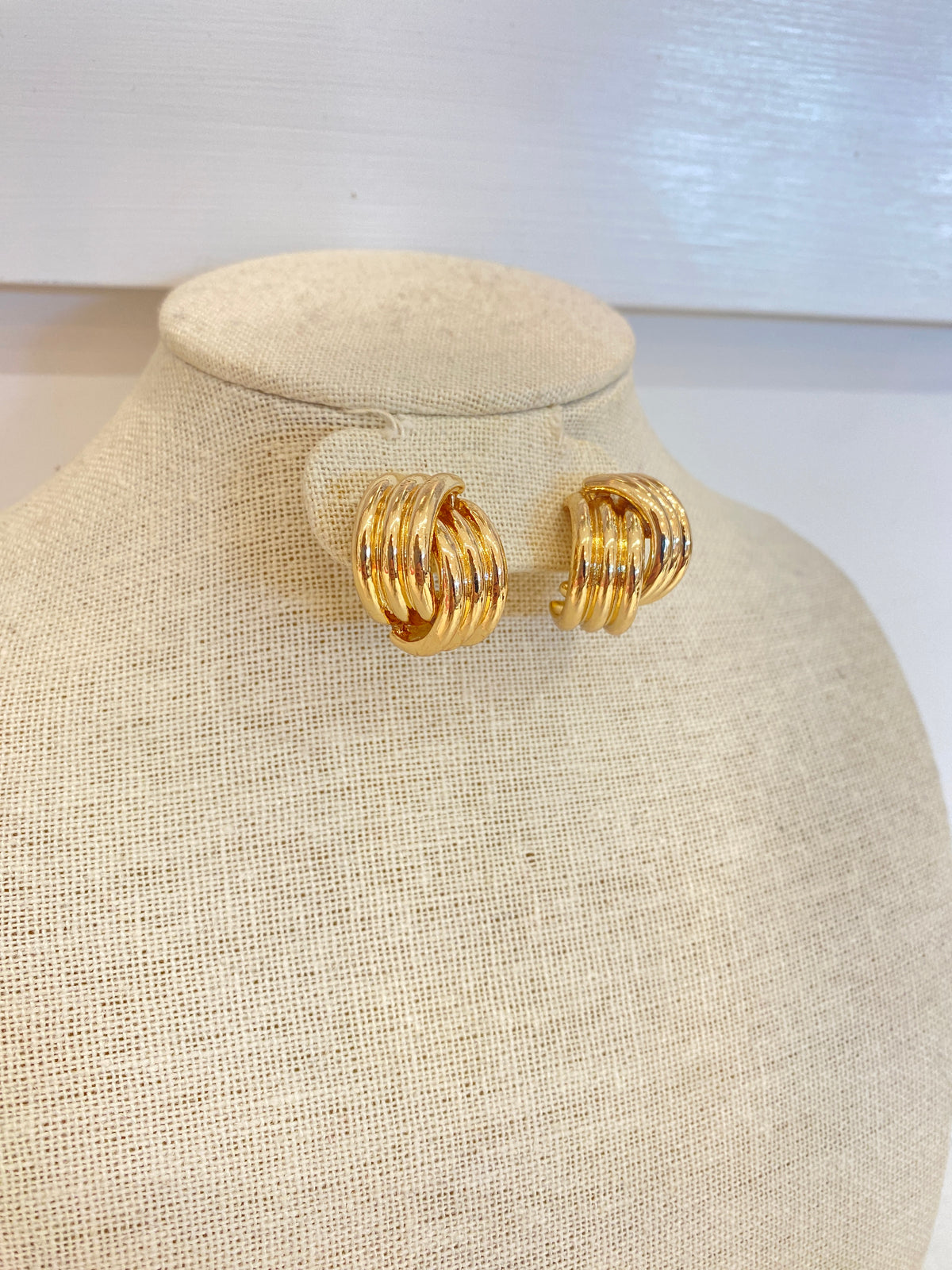 Chunky Gold Knot Earrings