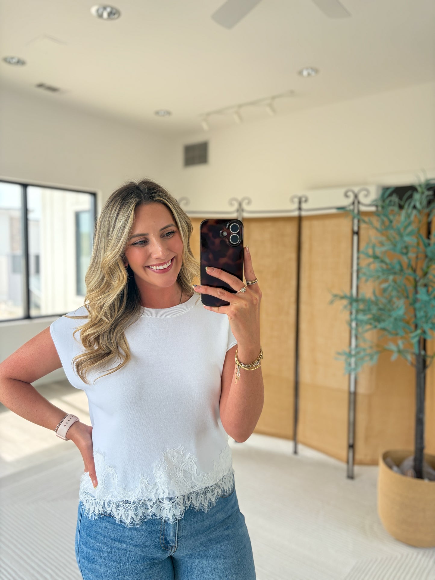 Lace Trim Blouse