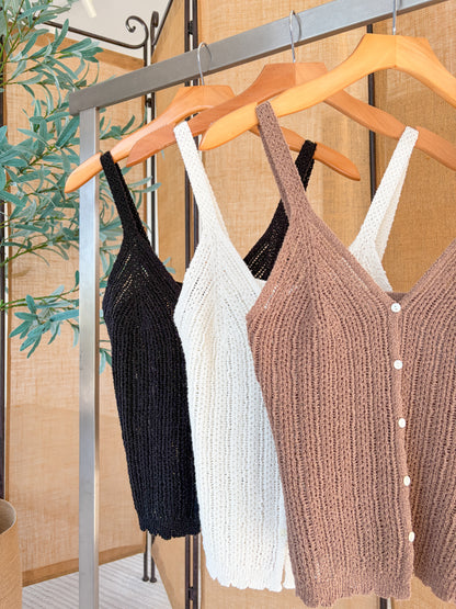 Knit Button Up Tank Top