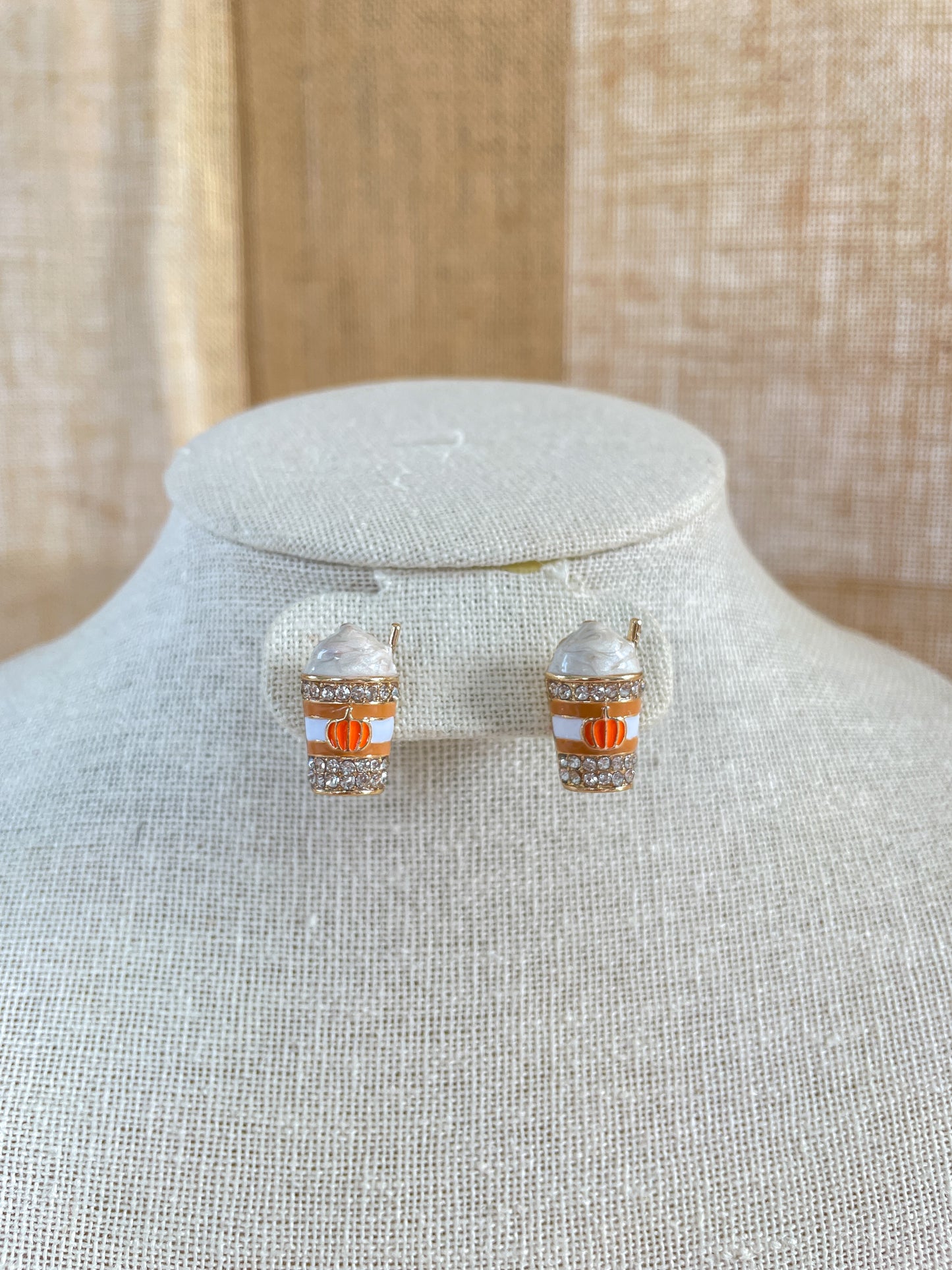 Pumpkin Latte Stud Earrings