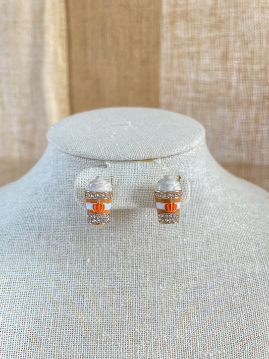 Pumpkin Latte Stud Earrings