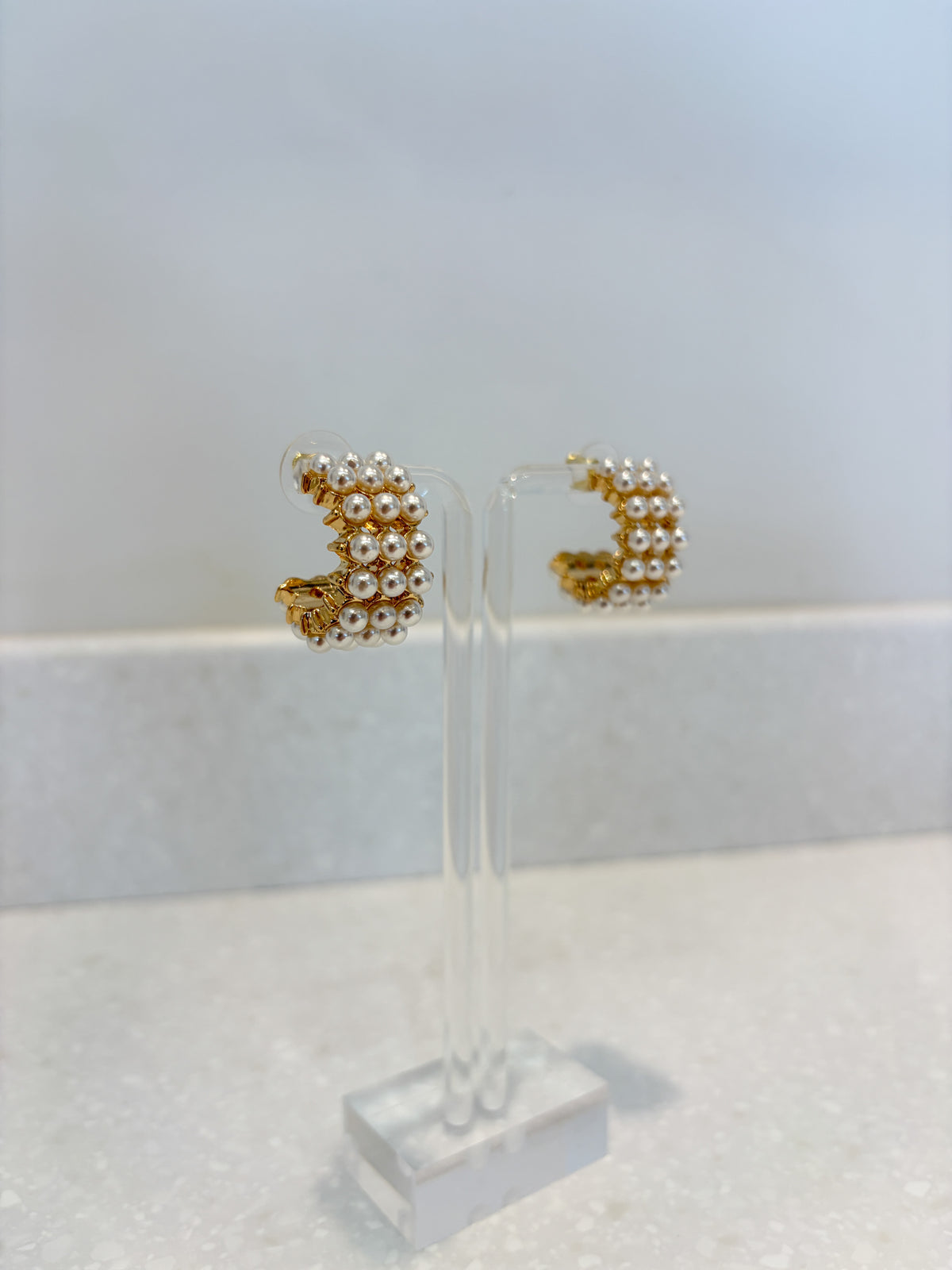 Pearl Hoop Earrings