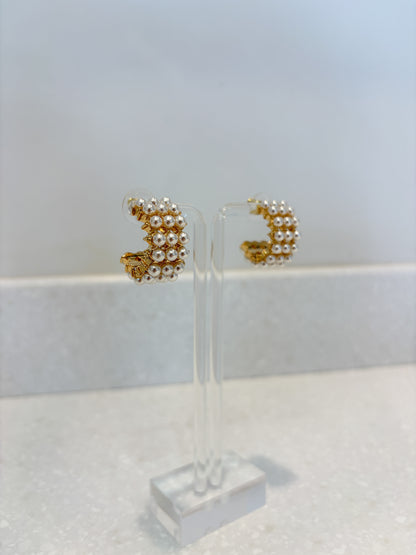 Pearl Hoop Earrings