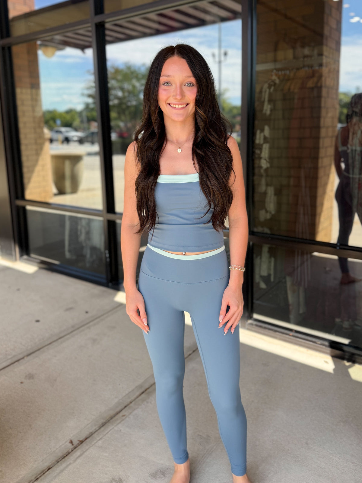 Slate Blue Athletic Top